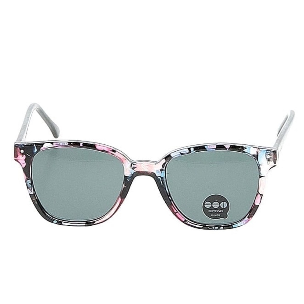 KOMONO Renee Floral Sunglasses Black Pink NEW - Picture 3 of 13